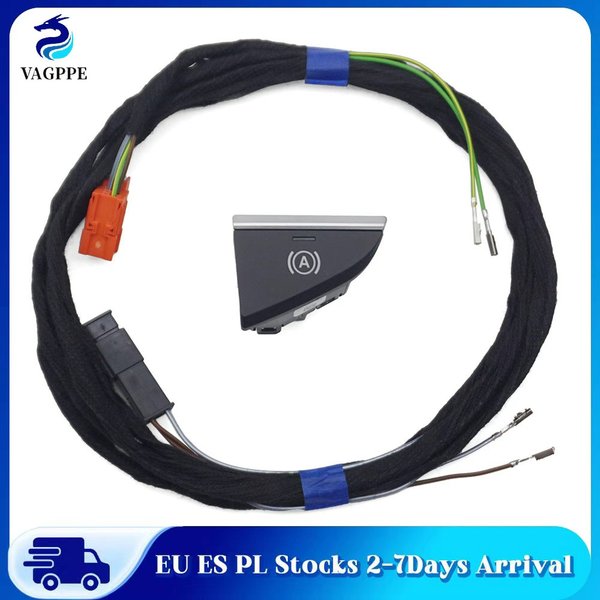 Auto-Hold-Knopfschalter mit Verkabelung für Audi Q7 4M A4 B9 S4 A5 SQ7 LHD Weißlicht-Downhill-Assistenzsystem Schlüssel 4M1 927 143 B 4M1927143B 8W1 927 143 A 8W1927143A