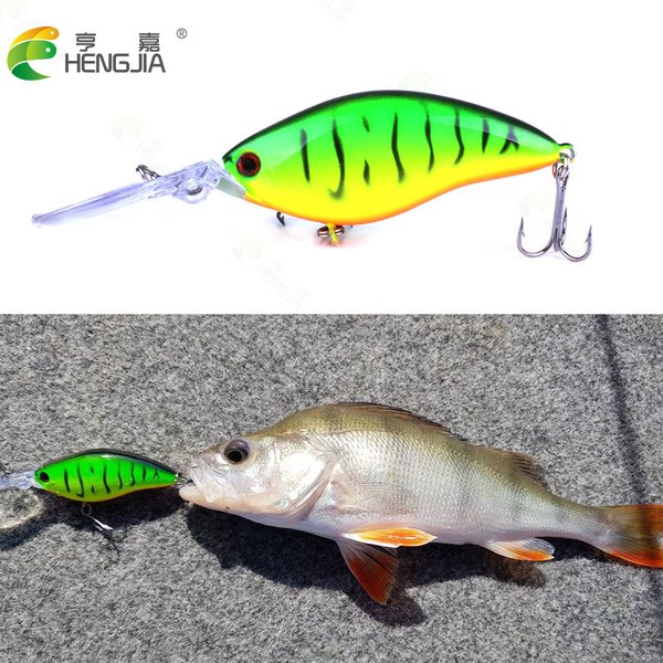 HENGJIA Floating Deep Diving Crankbait Fishing Lures 17.8g 10.5cm Lifelike Wobblers Peche Isca Artificial