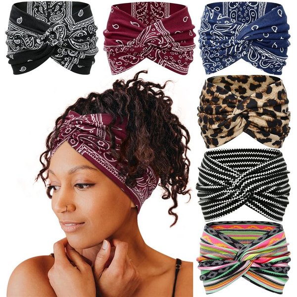 Bandeaux larges torsadés pour femmes, Turban Extra Large, bandeau d'entraînement, mode Yoga, Boho, accessoires pour cheveux épais torsadés