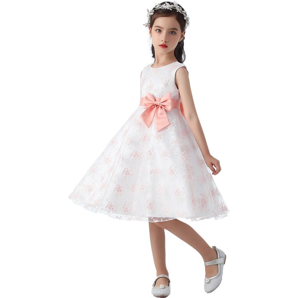 Robe de princesse brodée pour filles, style européen et américain, robe de soirée en dentelle pour spectacle