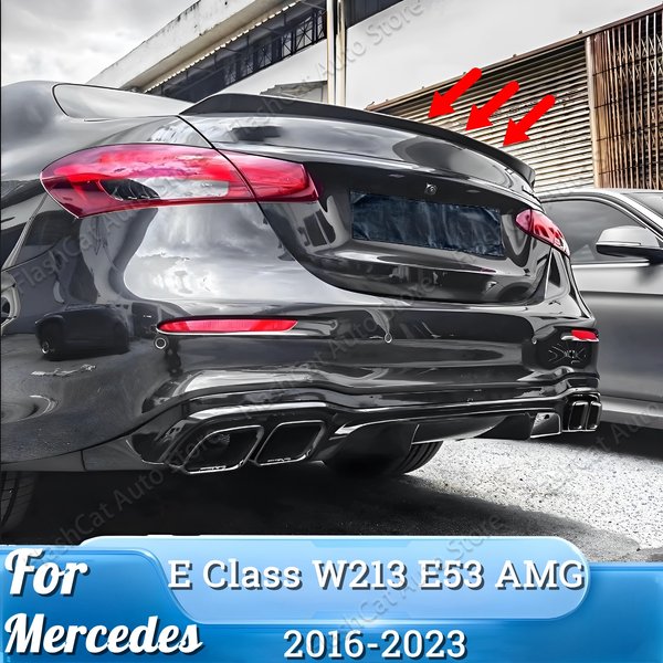 Becquet arrière pour Mercedes Benz classe E W213 salone E180 E200 E220 E350 E400 C63 AMG 2016 2017 2018 2019 2020 2021 2022 2023