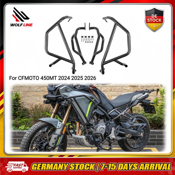 WOLFLINE Sturzbügel für CFMOTO Cf Moto Mt450 450MT 450 MT 2024 2025 2026 Motorschutz Stoßstange Käfigrahmen Schutz Zubehör