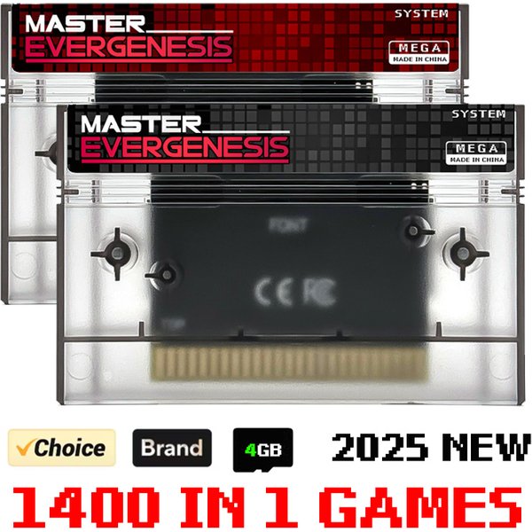 2025 New Master System 1400 in 1 Game Cartridge ED MS Flash Card for USA EUR SEGA Master System I Game Console With 4G TF Card