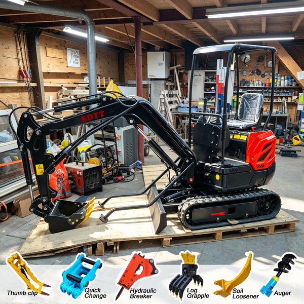 Mini-excavatrice sur chenilles hydraulique, modèle d'usine, avec attache rapide pour les petits chantiers, personnalisable