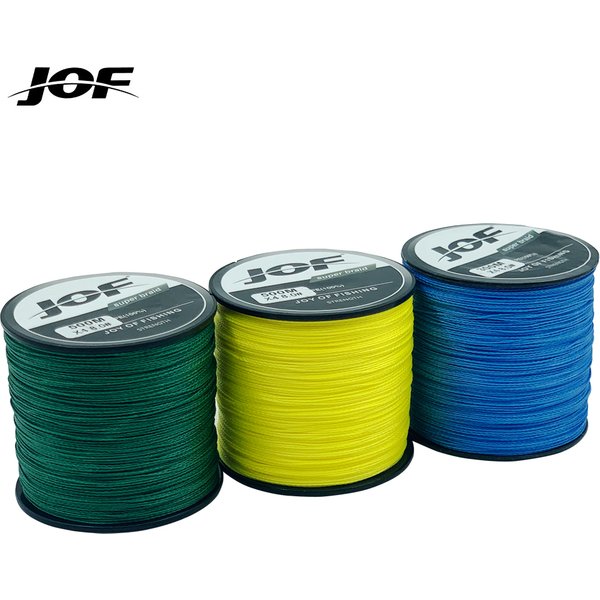 JOF 4 Strand 300M/500M 8LB 10LB 20LB 30LB 35LB 80Lb Floating Fishing Line Strong Pull Power Wear-Resisting PE Braided Line