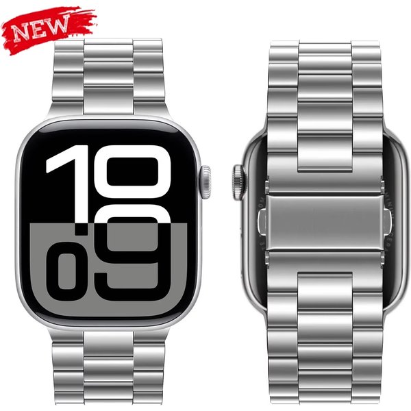 Pasek ze stali nierdzewnej do Apple Watch Ultra 3/2, bransoleta 46mm 49mm 40mm 44mm 42mm 41mm 45mm, do IWatch Series 11 10 9 8 7 SE 6