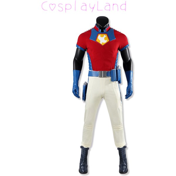 Christopher Cosplay Peacemaker Cosplay Costume Top Pants Belt Props Full Set Halloween Party Outfit Custom Made Adult Men Suit