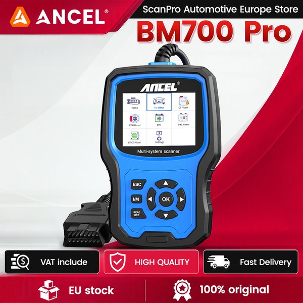 BM700pro OBD2 Scanner ANCEL Vollsystem-Automobil-Diagnosegerät, CBS-Reset, Batterieregistrierung, D-PF-Reset für BMW Auto-Diagnosetool