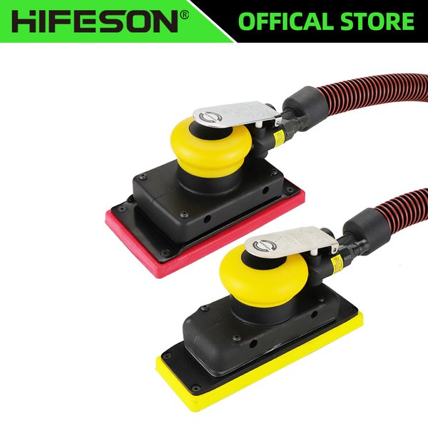 HIFESON Rechteckiger pneumatischer Trockenschleifer, Autolack-Kittschleifer, 70 x 198 mm, Schleifpapiermaschine, geeignet für Automobile