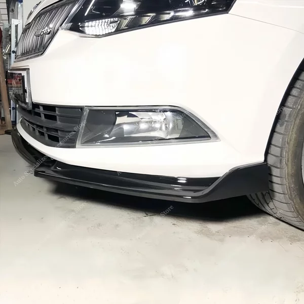 For Skoda Fabia MK3 Front Bumper Lip Spoiler Splitter Fabia 3 NJ TSI TDI MPI 2014-2021 BodyKits Accessories Diffuser Exterior