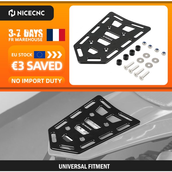NICECNC Für KTM EXC 300 EXC 250 XCF 350 SXF 450 Für Husqvarna TE 300 GasGas EC 300 Beta RR 300 Honda Yamaha Suzuki Sherco Motorrad Universal Gepäckträger Lasthalterung