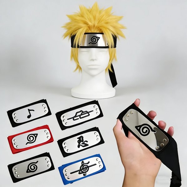Bandai Naruto Sasuke Bandana de protection pour le front, style ninja rebelle Konoha, Kakashi, accessoires de cosplay anime, cadeau, jouet