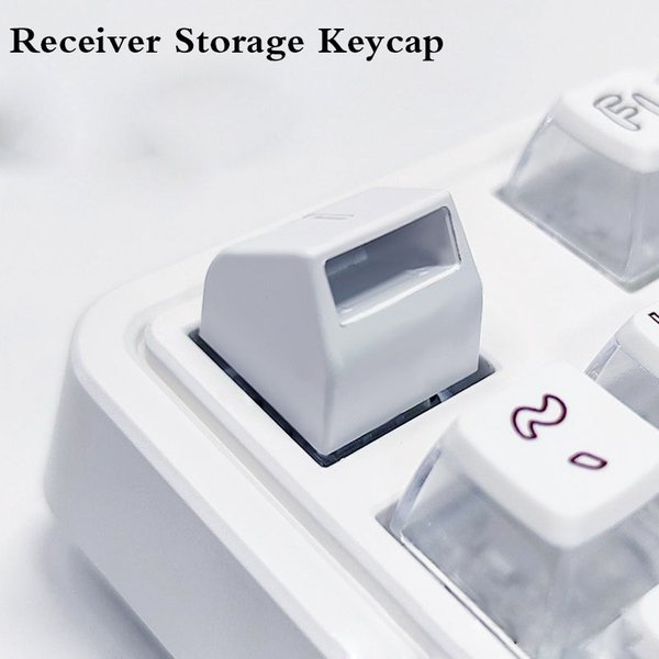 Clavier mécanique sans fil avec touche de stockage pour récepteur, touche de clavier créative et personnalisée, avec rangement en ABS.