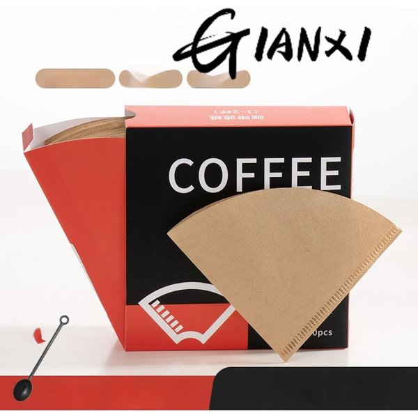 Kaffeefilterpapier, handgefertigtes Kaffee-Spezialfilterpapier in Kegelform, umweltfreundliches Filterbeutel für Holzzellstoff, Kaffeebrühfilterbeutel