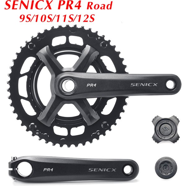 SENICX PR4 ensemble de manivelle de vélo de route 165MM/170mm/175MM Double disque 50-34T plateau