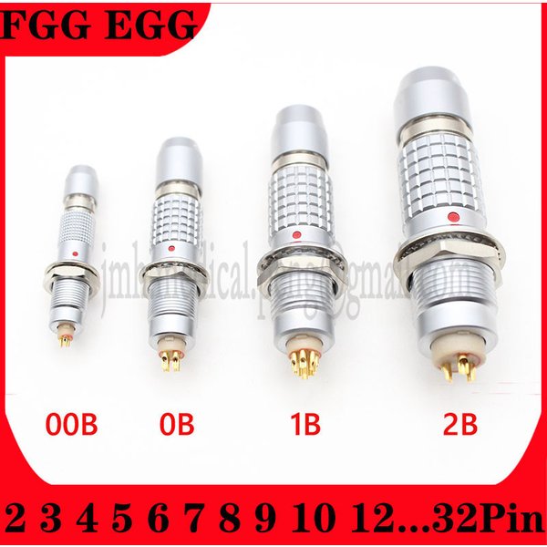 1 Zestaw FGG EGG 00B 0B 1B 2B Lotnicze metalowe złącza wtykowe samoblokujące Gniazda męskie 2 3 4 5 6 7 8 9 10 12 14Pin