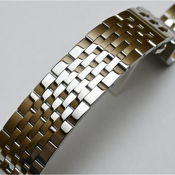 Edelstahl-Uhrenarmband 18mm 19mm 20mm 21mm 22mm 23mm 24mm Metall-Uhrenband Armband Poliert Silber Gold