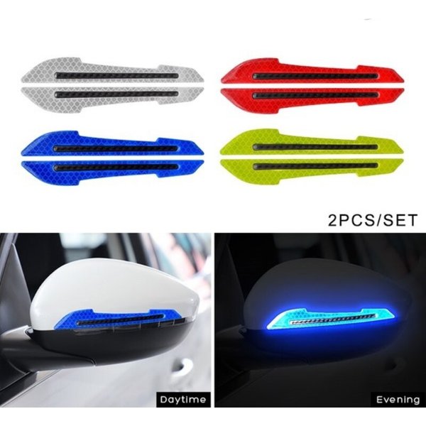Autocollants réfléchissants bande d'avertissement bande de protection sans trace autocollant de voiture averti sur le rétroviseur de voiture accessoires automobiles extérieurs