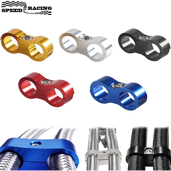 Universal AN4 AN6 AN8 AN10 Billet Öl Kraftstoff Wasser Schlauch Rohr Separator Teiler Klemme aluminium linie separator Kit