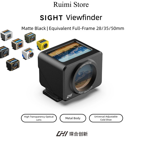 CHI 28mm/40mm/35mm/50mm Viseur universel en métal pour appareil photo, viseur pointeur de longueur focale, pare-soleil CHINOTECHS