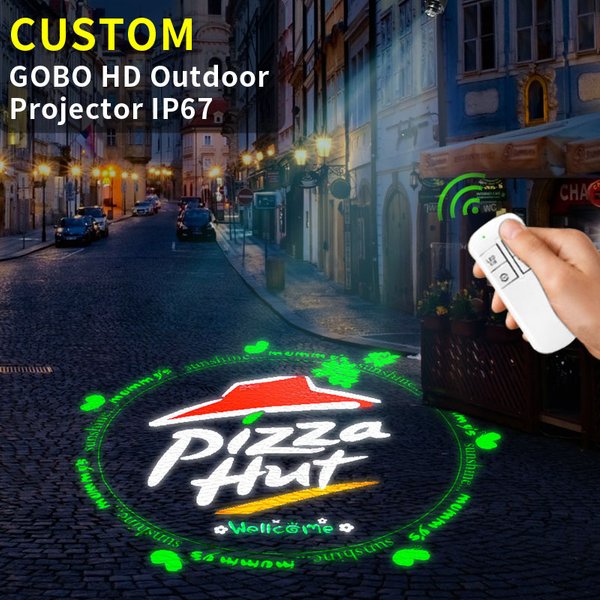 Projecteur Gobo Led avec Logo personnalisé, panneau Hd, utilisation intérieure/extérieure, étanche Ip67, lampe de porte de Projection d'image publicitaire rotative
