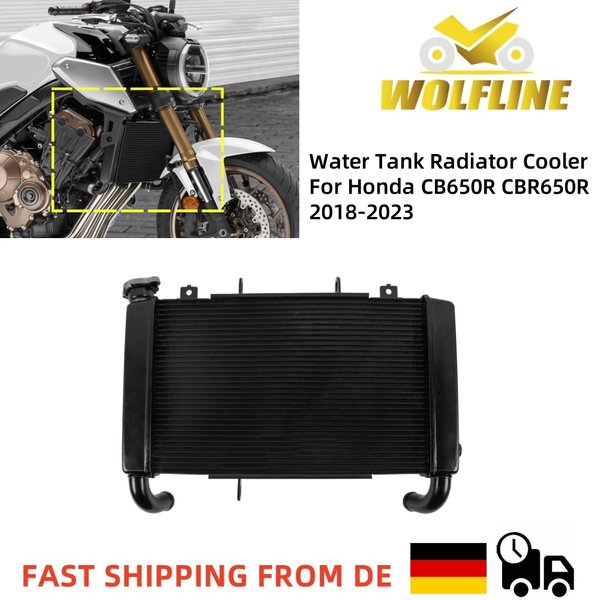 WOLFLINE CBR650R Kühlerbehälterbaugruppe für Honda CB650R Kühler Wassertank Kühler Kühlung CBR650R Kühlerkühler 2018–2023