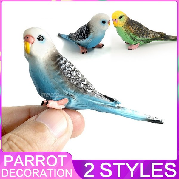 Figurine de perroquet de forêt d'Auckland, modèle d'animal l'inventaire, figurine d'oiseau, décoration artisanale en plastique nickel é, jouets de statue de zoo