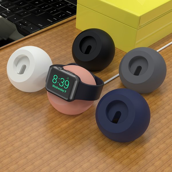 Schreibtisch Ball Form Magnetische Silikon Lade Halter Für Apple Iwatch Sichere Drahtlose Ladegerät Dock Station Uhr Ladestation