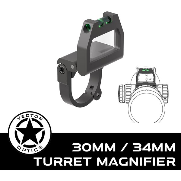 Vector Optics X-ACCU Anneau de Montage 30mm/34mm avec Niveau à Bulle | Système à Bascule Rapide pour Lunette de Tir