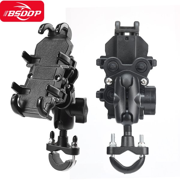 Universal Motorcycle Bike Mobile Phone Holder Aluminum Bicycle Riding Navigation Bracket GPS Shockproof Handlebar Holder