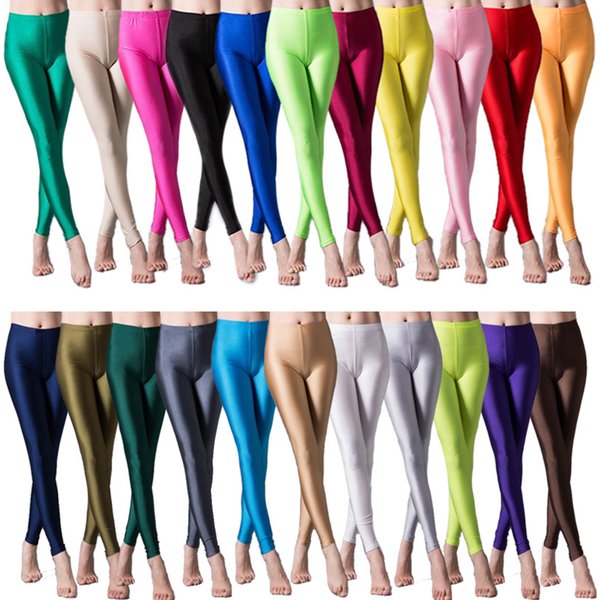 Hohe elastische dünne Leggings, Bleistifthose, schlanke Plus-Size-Hose, glänzende Yoga-Hose für Frauen, sexy, hautfreundliche, enge Leggings