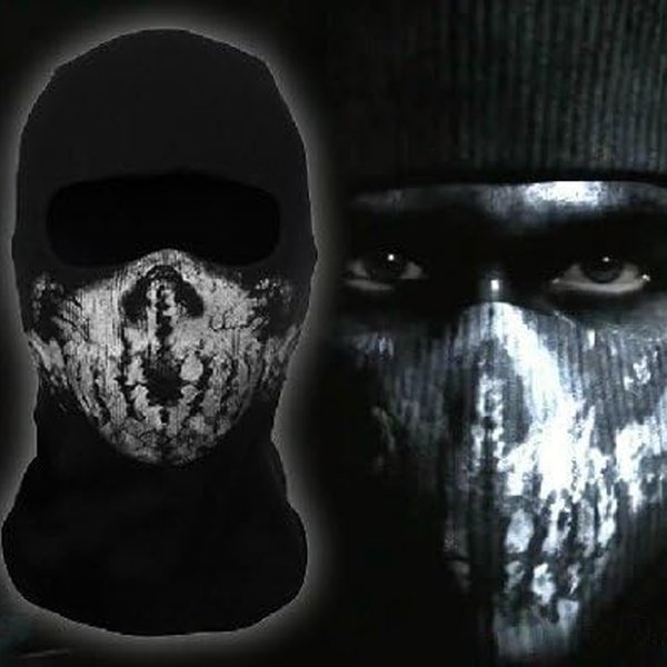 Surprise Mask Skull for Ghost Motorcycle Mask Cotton COD Face Mask Black Keegan P. Russ Character for Genesis 9