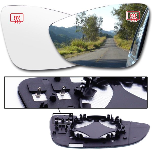 For VW Volkswagen Passat B7 2010-2015 CC EOS Jetta MK6 Beetle Scirocco 2008-2018 Side Wing Mirror Glass Heated Convex Wide Angle