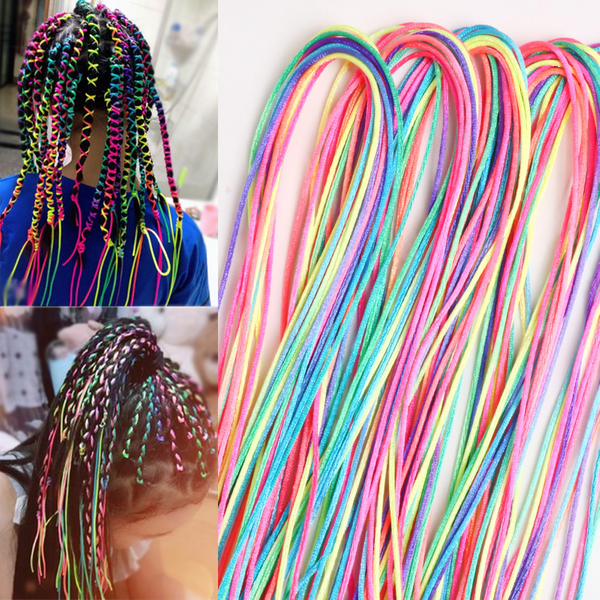 90cm coloré 4-12 pièces brins de corde tressée sale tresse cheveux accessoires Hip Hop fille bricolage queue de cheval cheveux accessoires