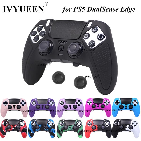 IVYUEEN peau de protection antidérapante pour PlayStation 5 PS5 contrôleur de bord DualSense coque en caoutchouc souple en silicone housse de poignée