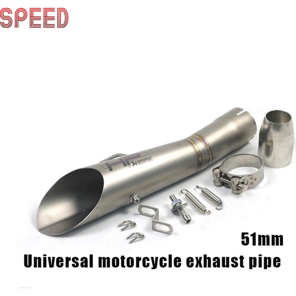 51mm tuyau d'échappement Moto Motocross saleté Pit Bike silencieux évasion Moto course GP pour Yamaha R6 R3 R25 MT 03 CBR600RR Duke 390