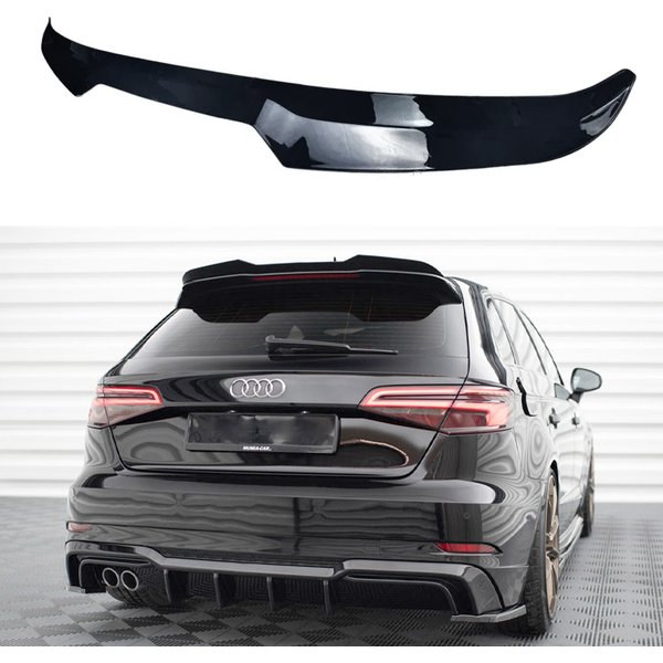 Dla Audi A3 S3 8V S-Line Sportback Facelift 2016 2017 2018 2019 Maxton Style Tylny Spoiler Nakładka Klapa Bagażnika Dachowy Splitter
