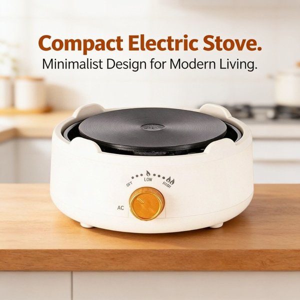 Einstellbare Mini-Elektro-Heizplatte Multifunktionaler Tee-Kaffee-Heizherd Tragbarer Kleiner Kocher für Zuhause, Büro, Wohnheim
