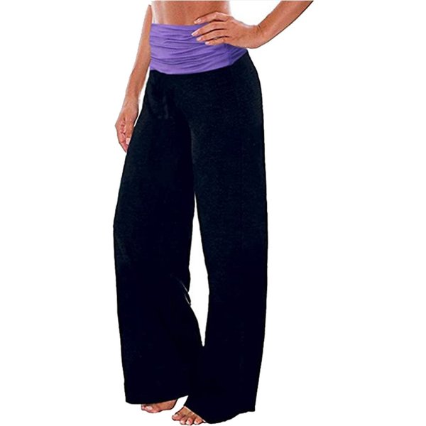 Autumn Winter new style women's milk silk splicing wide leg pants yoga pants women