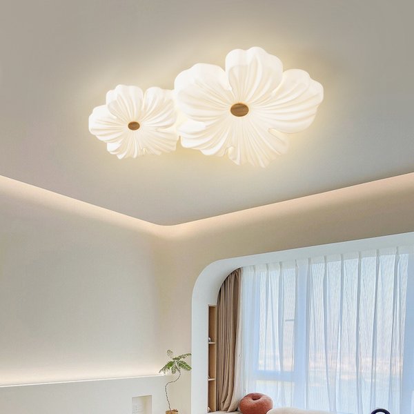 Plafonniers nordiques en forme de fleur pour îlot de cuisine, salon, chambre à coucher, plafonniers à LED, lampe d'éclairage de décoration intérieure