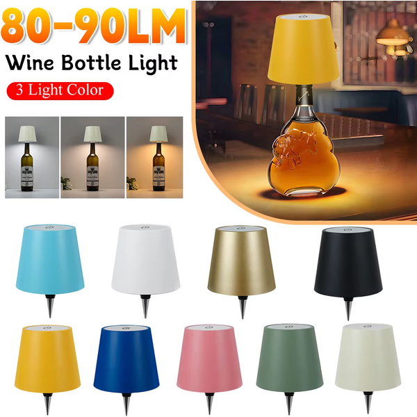 Drahtlose Weinflaschenlampe Typ C Lade Touch Control Weinflaschenlicht Dimmen LED Tischlampe Bar Café Atmosphäre Nachtlicht