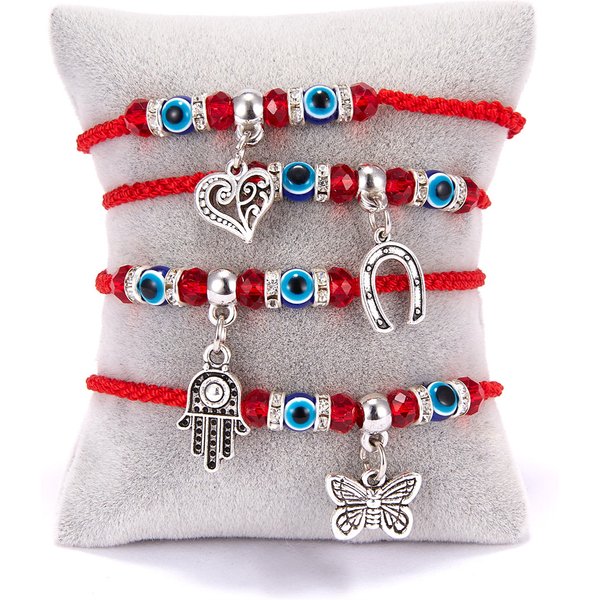 Bracelet tressé mauvais œil turc, fil porte-bonheur rouge, éléphant main de Fatima, breloque pour Couple, bijoux d'amitié, cadeau