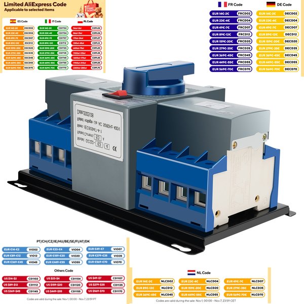 4P 63A 220V Dual Netzteil Automatische Schaltübertragung PRO Schalter Leistungsschalter Notstromschalter für Generator