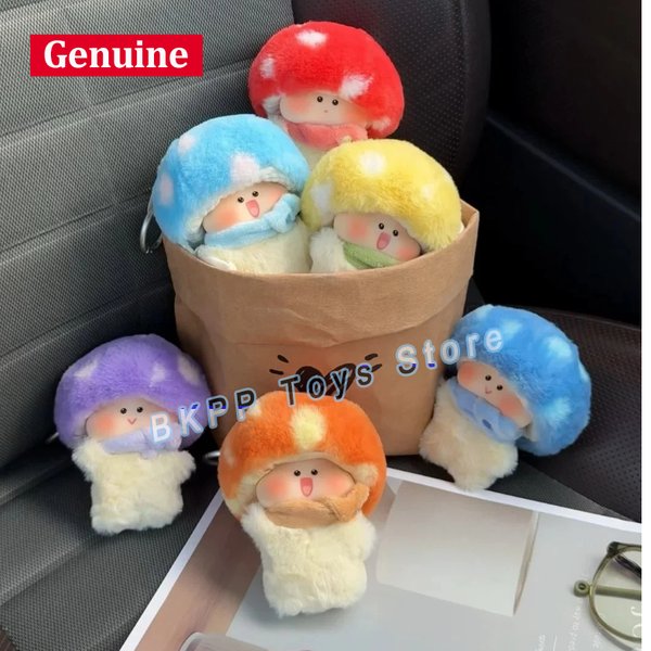 Original Sowii „Ein Pilz pro Tag“-Serie Blindbox Niedlicher Pilz-Rucksackanhänger Dekorative Puppe Sammlerstück Trendiges Spielzeug Geschenk