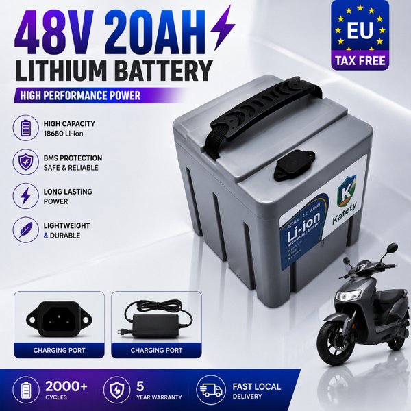 48V 20Ah 18650 Lithium-Akku für Elektrofahrrad E-Bike 250-3000W Motor Hohe Kapazität Leistungsstarker Ausgang Lange Lebensdauer Wiederaufladbarer Akku mit integriertem BMS EU Polen Lagerbestand