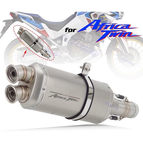 Pot d'échappement double sortie avec DB Killer pour moto AfricaTwin 2020 2021 2022-2024, compatible Honda CRF1100 CRF1100L