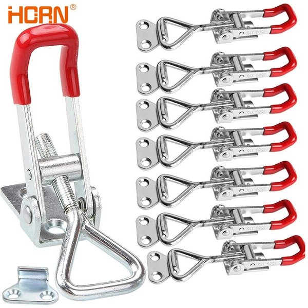 1/2 Stück schwere Eisen verstellbare Schnalle Lock-Lock-Klemm-Box-Schnalle-Klammer-Türriegel-Schnellklemme-Zubehör Horizontal-Klemme