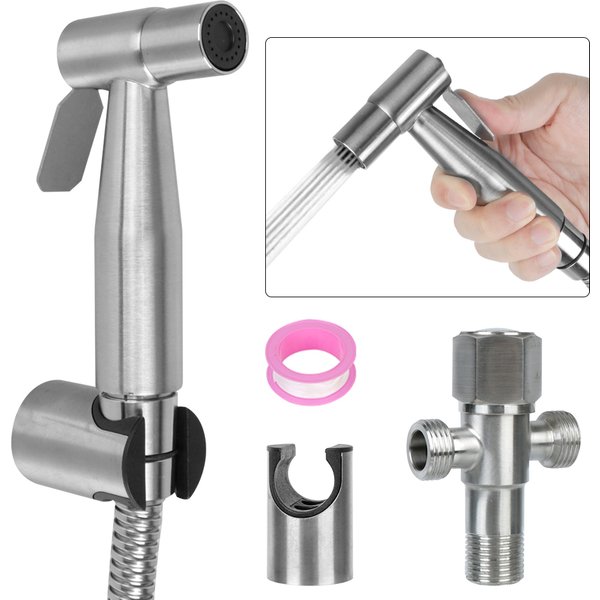 Pommeau de douche, robinet de Bidet à main, ensemble de pulvérisateur de Bidet pour toilettes, salle de bains, pulvérisateur à main autonettoyant en acier inoxydable