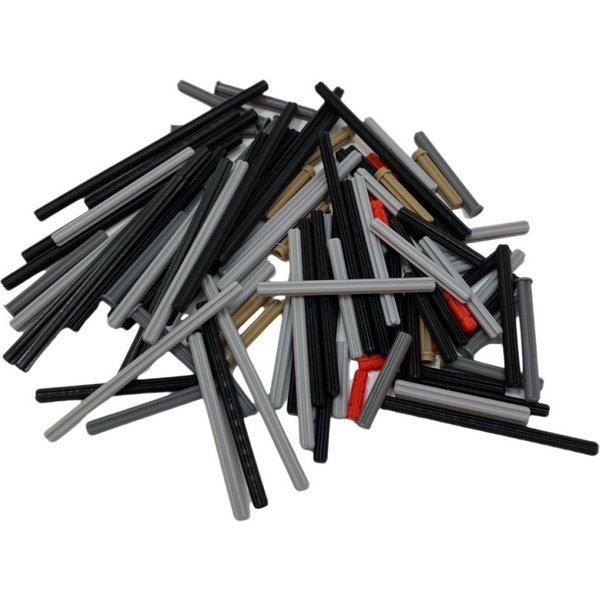 120 Stück MOC Technik-Bausteine Querachse Stäbe Hochtechnologie-Bausteine Zubehör Kompatibel mit 32062 4519 24316 6587 87083 3706