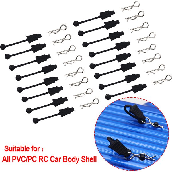 Rubber Body Clip Retainer Kit for Mojave Limitless Typhon Kraton 1/7 1/8 RC Car Parts (All Scale PVC PC Body Shell Suitable)